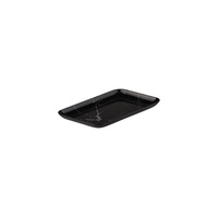 SALE Ryner Melamine Black Marble Rectangular Coupe Platter 205x140mm