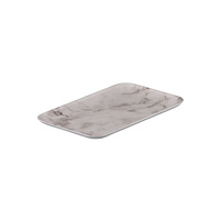 Ryner Melamine White Marble Rectangular Coupe Platter 290x200mm