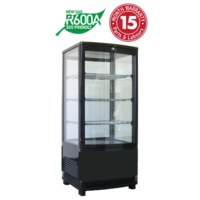 Exquisite Four Sided Counter Top Display Fridge, 86L CTD78