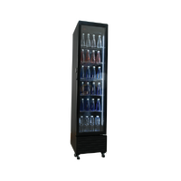 Single Glass Doors Upright Display Refrigerators – Black 217L -DC230