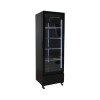 Single Glass Doors Upright Display Refrigerators – Black 347L -DC360