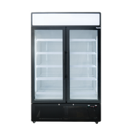 Double Glass Door Upright Display Refrigerators – Black 850L DC880P