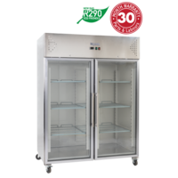 Exquisite Upright 2 Glass Door Fridge 1476L, GS1410G