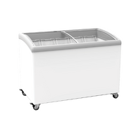 Curved Glass Display Chest Freezers with LED Light 374L SD400