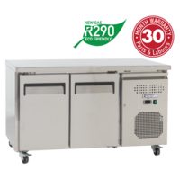 Exquisite Benchtop 2 Door Slimline Freezer 260L, SSF260H