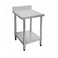 Prep Bench 300x700mm Undershelf & Splashback Stainless Top