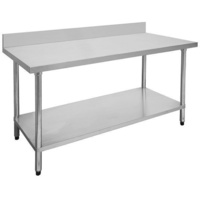 Prep Bench 900x600mm Undershelf & Splashback Stainless Top