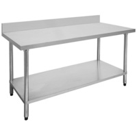 Prep Bench 900x700mm Undershelf & Splashback Stainless Top