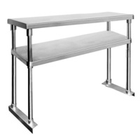 Double Tier Overshelf for Benches 1200x300x750mm Stainless Steel
