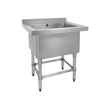Single Large Pot Sink 770x600x900mm Splashback & Full Stainless