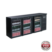 Black Magic 3 Door Drink Fridge 2002x513x885mm