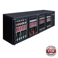 Black Magic 4 Door Drink Fridge 2542x513x885mm