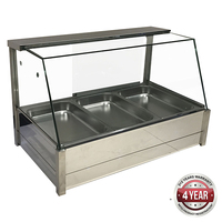 Heated Bain Marie Countertop Curved Takes 6x 1/2 Pans