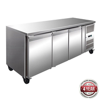 Bench Freezer 3 Door Solid Front Tropicalised 464L