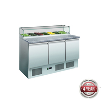 Three Door Workbench Fridge w Marble Top 1368x700x1195mm