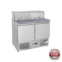 Two Door Workbench Fridge w Marble Top 903x700x1195mm