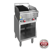 Gasmax Benchtop 2 Burner Char Grill & Griddle Combo w Stand 600x650mm