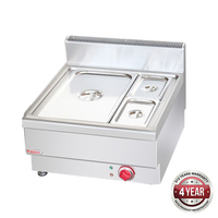 Dry Bain Marie w 1x 1/1 GN Pan & Lid, 2 x 1/4 GN Pans & Lid