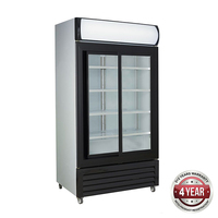 Display / Drinks Fridge 2 Door Sliding 1000 Litre Black LG-1000SDBG