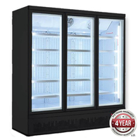 Display / Drinks Freezer 3 Door 1480 Litre Black Bottom Mounted