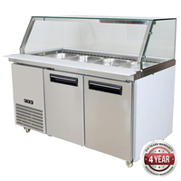 Chilled Bain Marie Display Glass Top 1460x790x1250mm