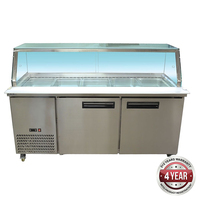 Chilled Bain Marie Display Glass Top 1800x790x1250mm