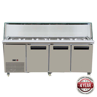 Chilled Bain Marie Display Glass Top 2140x790x1250mm