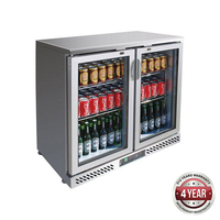 Bar Fridge 2 Door Stainless Steel 900x535x900mm