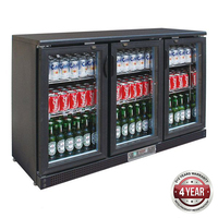 Black Magic 3 Door Bar Fridge 1350x535x900mm