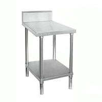 Prep Bench 300x700x900mm Undershelf & Splashback Full Stainless