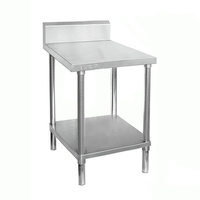 Prep Bench 450x700x900mm Undershelf & Splashback Full Stainless