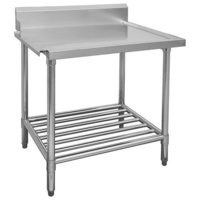 Dishwasher Left Side Outlet Bench 600mm Pot Shelf & Full Stainless