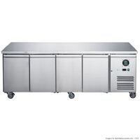 Stainless Steel Four Door Bench Fridge ex 2230x700x850mm