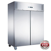 S/S two full door upright freezer 1200L 1340x810x2000