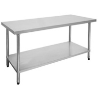 Prep Bench 1200x600mm Undershelf & Stainless Top