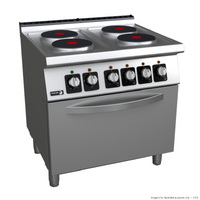Fagor Kore 700 Series 4 Burner Electric Cook Top and Oven SS