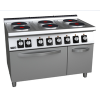 Fagor Kore 700 Series 6 Burner Electric Cook Top and Oven SS 