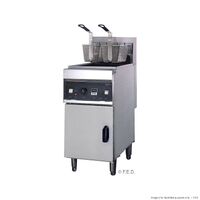 Frymax Electric Fryer 28L Twin Basket w/ Cold Zone