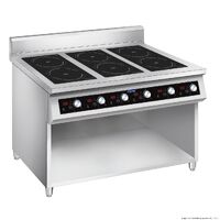 Electmax 700 Series Induction 6-Burner Cooker w Splashback
