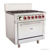 6 Burner Cooktop with Oven Flame Failure
