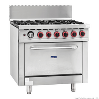 6 Burner Cooktop with Oven Flame Failure