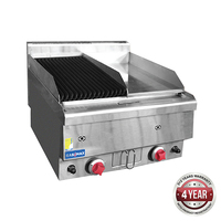 Gasmax Benchtop 2 Burner Char Grill & Griddle Combo 600x650mm