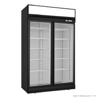 Thermaster Black Upright Double Glass Door Freezer  -LG-1006DF