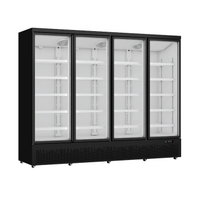Thermaster Black Four Door Supermarket Fridge Bottom Mounted LG-2200GBM