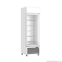 Thermaster Single Glass Door White Colourbond Upright Drink Fridge - LG-370P 