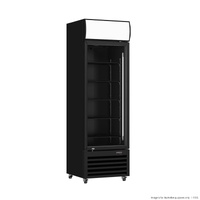 Thermaster Single Glass Door Black Colourbond Upright Drink Fridge  - LG-540BP