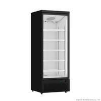 Thermaster Black Single Door Supermarket Fridge LG-600BGBM