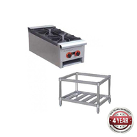 Gasmax Cooktop 2 Burner Hob & Flame Failure w Stand