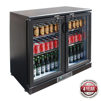 Black Magic 2 Door Bar Fridge 900x535x900mm