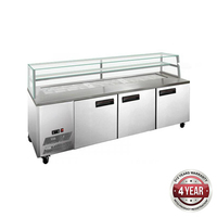 Three Door Deluxe Prep Bar Fridge 2180x700x1255mm